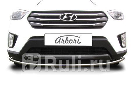 AFZDAHCRET4WD04 - Защита переднего бампера d42 (Arbori) Hyundai Creta 1 (2016-2021) для Hyundai Creta 1 (2016-2021), Arbori, AFZDAHCRET4WD04