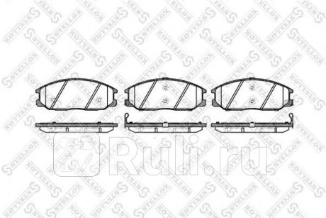 782 012B-SX - Колодки тормозные дисковые передние (STELLOX) Hyundai Santa Fe 1 (2000-2006) для Hyundai Santa Fe 1 (2000-2006), STELLOX, 782 012B-SX
