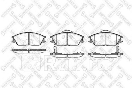 235 022B-SX - Колодки тормозные дисковые передние (STELLOX) Hyundai Accent ТагАЗ (2000-2011) для Hyundai Accent ТагАЗ (2000-2011), STELLOX, 235 022B-SX