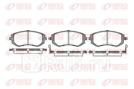0951.02 - Колодки тормозные дисковые передние (REMSA) Subaru Forester SJ (2012-2018) для Subaru Forester SJ (2012-2018), REMSA, 0951.02