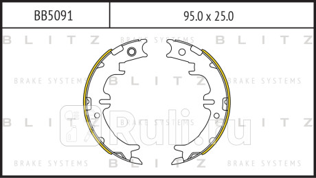 Колодки тормозные барабанные lexus gs is ls sc 93- BLITZ BB5091  для прочие, BLITZ, BB5091