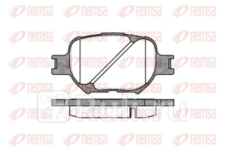 0742.00 - Колодки тормозные дисковые передние (REMSA) Toyota Fielder 121 (2000-2006) для Toyota Fielder 121 (2000-2006), REMSA, 0742.00