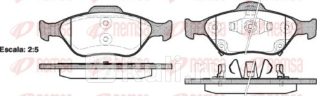 0766.12 - Колодки тормозные дисковые передние (REMSA) Toyota Yaris 3 (2010-2014) для Toyota Yaris (2010-2014), REMSA, 0766.12