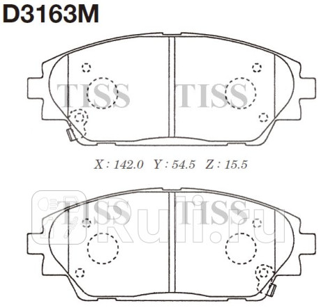 D3163M - Колодки тормозные дисковые передние (MK KASHIYAMA) Mazda CX-3 DK (2015-2020) для Mazda CX-3 DK (2015-2021), MK KASHIYAMA, D3163M