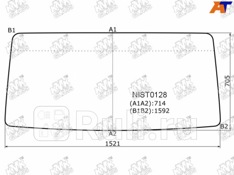 NIST0128 - Лобовое стекло (KMK) Nissan Atlas (1991-1999) для Nissan Atlas (1991-1999), KMK, NIST0128