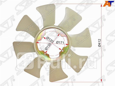ST-21060-43G00 - Крыльчатка вентилятора радиатора охлаждения (SAT) Nissan Atlas (1991-1999) (1991-1995) для Nissan Atlas (1991-1999), SAT, ST-21060-43G00