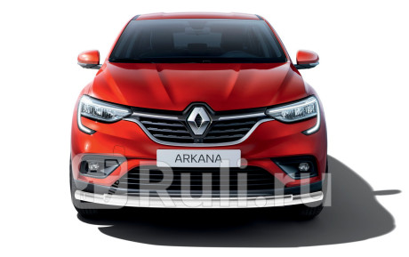 R.4705.001 - Защита переднего бампера d57+d42 (RIVAL) Renault Arkana (2019-2020) для Renault Arkana (2019-2021), RIVAL, R.4705.001