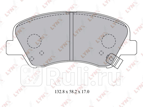 BD-3619 - Колодки тормозные дисковые передние (LYNXAUTO) Hyundai Elantra 5 (2011-2015) для Hyundai Elantra 5 MD (2011-2015), LYNXAUTO, BD-3619