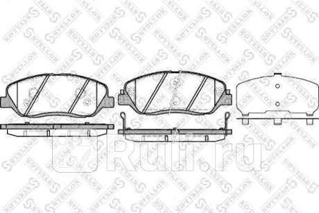 001 092B-SX - Колодки тормозные дисковые передние (STELLOX) Hyundai Santa Fe 1 (2000-2006) для Hyundai Santa Fe 1 (2000-2006), STELLOX, 001 092B-SX