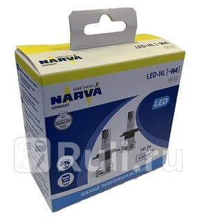 180323000 - Светодиоды 12/24V H4 6500K Range Performance LED 18032 NARVA для Автомобильные лампы, NARVA, 180323000