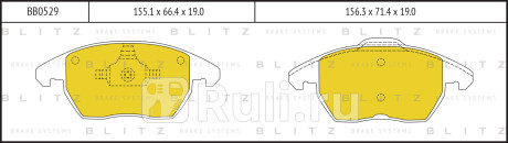 Колодки тормозные дисковые передние citroen c4 04- peugeot 307 03- BLITZ BB0529  для прочие, BLITZ, BB0529