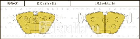 Колодки тормозные дисковые передние bmw 3(e90,91,92,93) 06- BLITZ BB0260P  для прочие, BLITZ, BB0260P