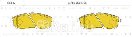 Колодки тормозные дисковые передние nissan teana 13- BLITZ BB0602  для прочие, BLITZ, BB0602