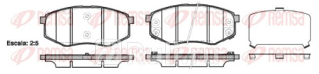 1426.02 - Колодки тормозные дисковые передние (REMSA) Hyundai Sonata 6 (2009-2014) для Hyundai Sonata 6 (2009-2014), REMSA, 1426.02