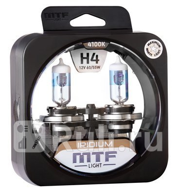 HRD1204 - Лампа H4 (60/55W) MTF Iridium 4100K для Автомобильные лампы, MTF, HRD1204